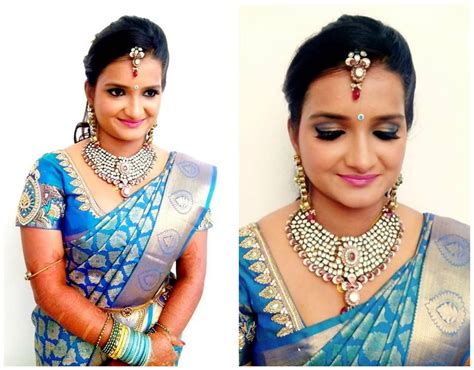 Traditional Southern Indian Bride Shwetha Wears Bridal Silk Saree And