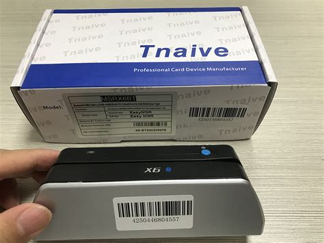 Tnaive X6 Bluetooth Card Reader Writer Usb 3 Tracks Swipe Encoder