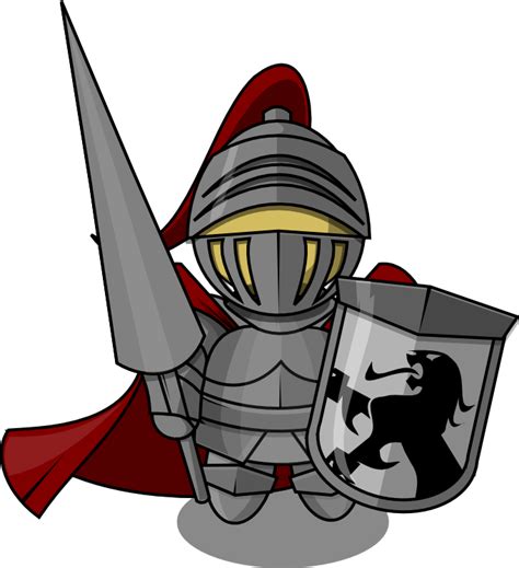 Helmet Knight Cartoon Cartoon Medieval Knight In Suit Of Armor With
