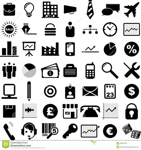 17 Black And White Business Icons Vector Free Images Black And White