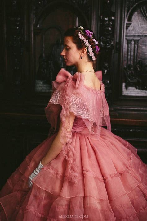 Civil War Rose Dress 1860s Ball Gown Ball Gowns Dresses Rose Dress