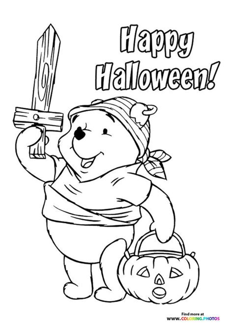 Halloween Winnie The Pooh Coloring Pages For Kids