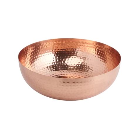 Creative Co Op Round Hammered Metal Bowl Copper Finish Pricepulse