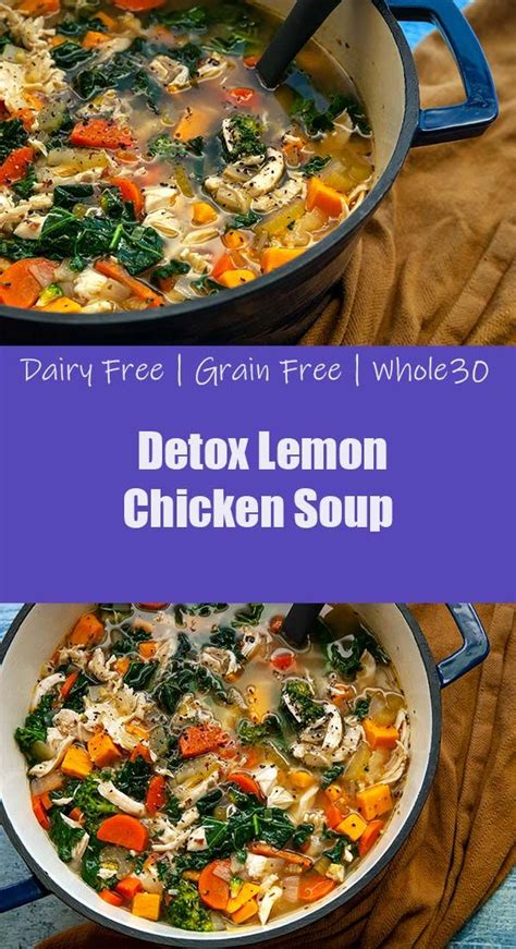 With the new year officially in full swing, not only are we kicking off our new diets and attempting to stay warm in all this cold. Detox Lemon Chicken Soup » The Seasonal Junkie | Recipe | Lemon chicken soup, Soup, Lemon chicken