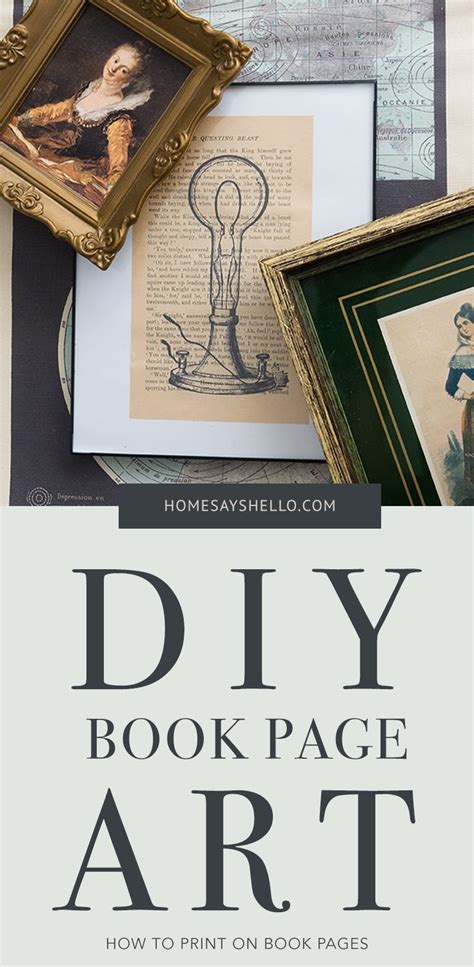Diy Book Page Art How To Print On Book Pages Easy Fast Project To