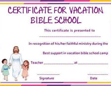 Quickly create an attendance certificate to recognize someones regularity & dedication to participate in a program, course, or event. VBS Certificate Of Completion Template | Certificate of ...