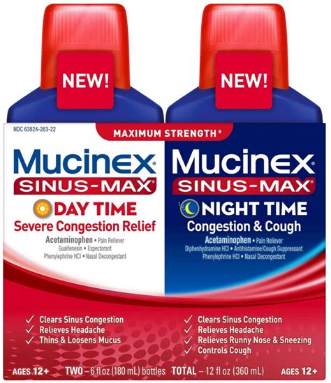 Mucinex Sinus Max Adult Liquid Severe Congestion And Nighttime Relief 2