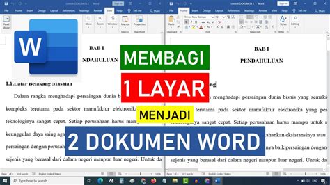 Cara Membagi Layar Microsoft Word Menjadi Lembar Kerja Ms Word 56544