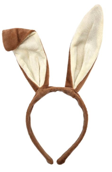 Brown Rabbit Ears Headband Evelay