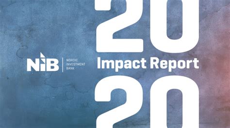 Nib Impact Report 2020 Nordic Investment Bank