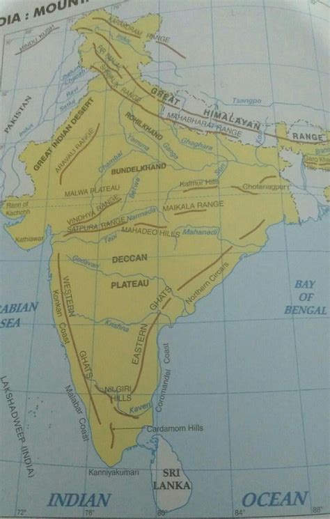 Deccan Plateau Map India
