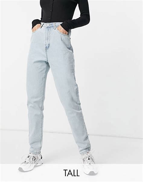 Missguided Tall Riot Mom Jeans Mit Hoher Taille In Blau Mblue Asos