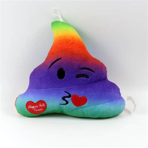 Cute Smliely Poop Emoji Pillow Plush Cushions Customize Stuffed Rainbow