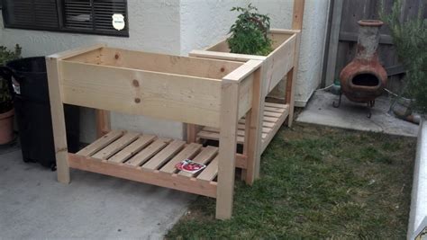 Building the raised bed to a counter height of 36″ will make it so much easier to garden for people who have. Ana White | Twin Raised Planter Boxes - DIY Projects