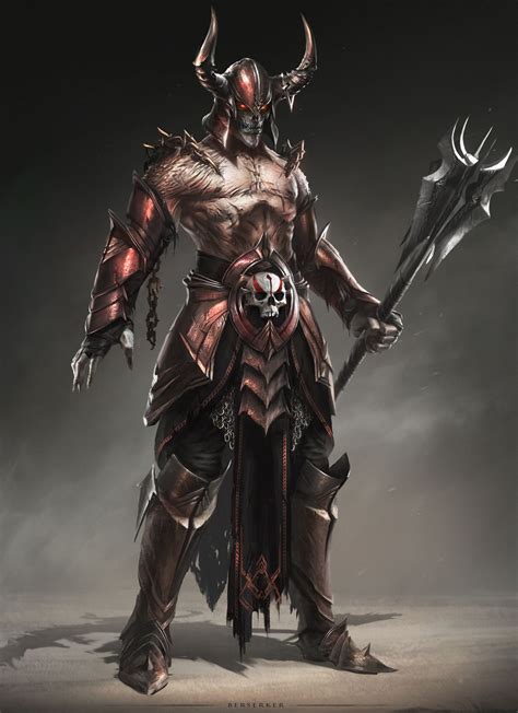 Artstation Berserker Max Yenin Undead Warrior Demon Art Fantasy