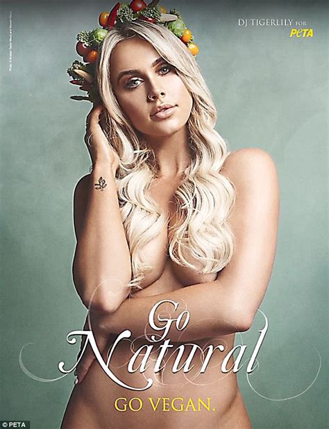 Dj Tigerlily Strips Naked In A New Ad For Peta Daily Mail Online