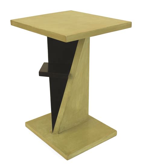 Absolutely love this end table! French art deco lacquered pedestal end table 1