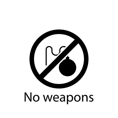No Weapons Vector Icon Illustration 23164256 Vector Art At Vecteezy