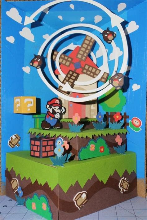 Another Insanely Awesome Paper Diorama Mario Crafts Paper Mario Mario
