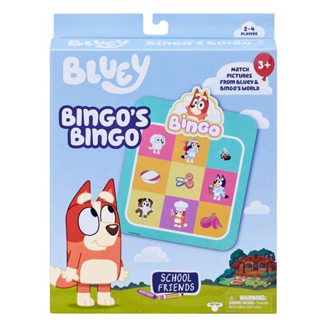 Bluey Bingos Bingo Card Game School Friends Moose Toys