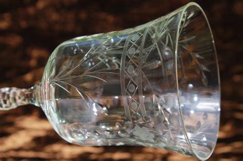 Name (a to z) name (z to a) most popular. vintage Seneca glass #180 or #190 cut stem wine glasses w ...