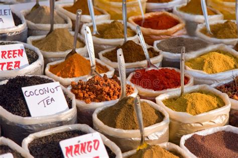 Piles Of Indian Powder Spices Stock Image Image Of Cooking Eastern