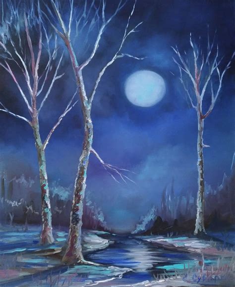 Moon Dreams Painting By Ekaterina Suvorova Artmajeur