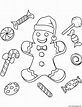 Christmas Gingerbread Coloring page Printable