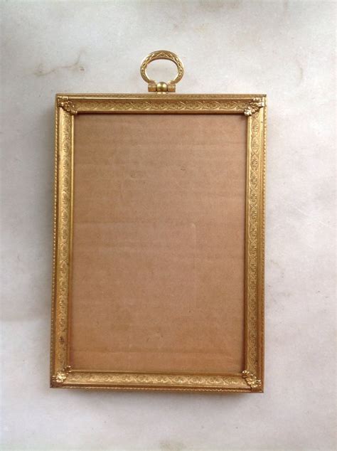 Vintage Gold Metal Standing Picturephotograph Frame 1960s Etsy