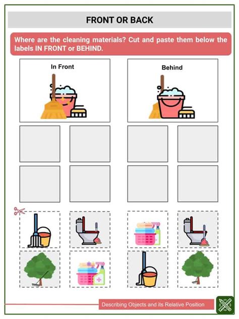 Describing Objects And Its Relative Position Worksheets Kindergarten