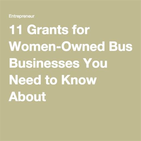 10 Grants You Need To Know About For Your Woman Owned Business Or