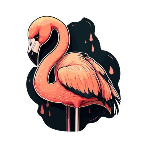 Premium Vector Cute Flamingo Cartoon Style