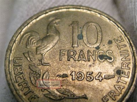 Key Date 1954 Ten 10 Franc Coin France