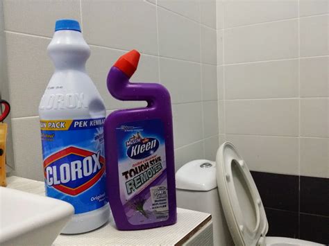 Cecair pencuci lantai 500ml,1l,2l/floor cleaner cecair pencuci pinggan mangkuk 10l/liquid washdsher. Dunia Kebahagiaanku: Kesan klorox dicampurkan dengan bahan ...