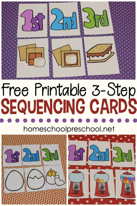 Simply print the pages in color on cardstock for durability. Free Printable 3-Step Sequencing Cards for Preschoolers ...