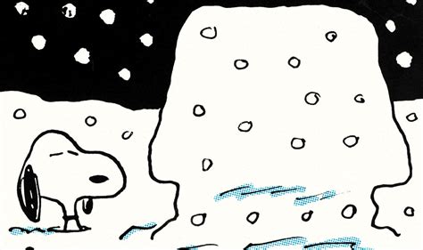 Peanuts Snoopy In Snow Poster Mondo