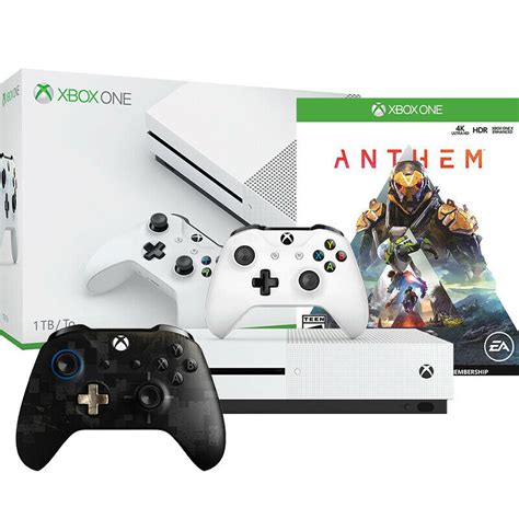 Xbox One S 1tb Anthem Console Bundle With Extra Controller Pubg