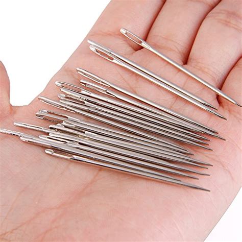 Ownsig 20 Pieces Large Eye Stitching Needles Hand Sewing Needles For