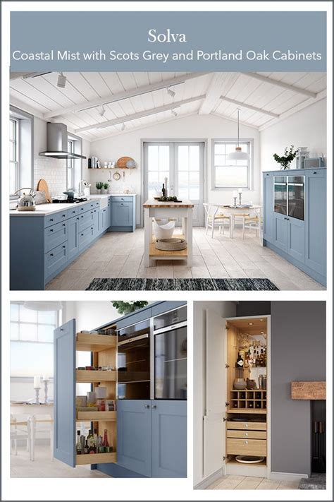Click to select the samples you want to add to the cart. Coastal Kitchen in Blue and Light Grey | Blue painted ...