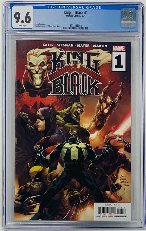 King In Black 1 Cgc 96 Marvel Comics 2020 Stegman Main Variant Hulk