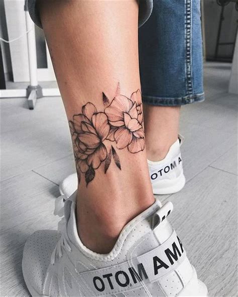 40 Gorgeous And Stunning Ankle Floral Tattoo Ideas For Your Inspiration