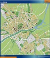 mapa Lleida Codigos Postales | Mapas de Códigos Postales de España