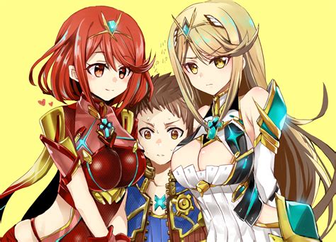 Pyra Mythra And Rex Xenoblade Chronicles And More Drawn By Shimaneko Matarou Danbooru