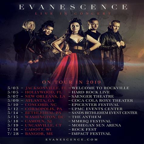 Evanescence Announces Spring 2019 Tour Dates Mxdwn Music