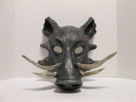 Warthog Mask Costume Mask Hand Painted Masquerade Mask Etsy