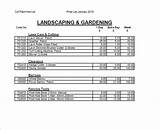 Landscape Services Price List