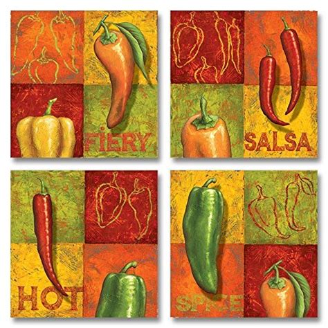 Funky Unique And Cute Pepper Wall Art Kitchen Wall Decorations