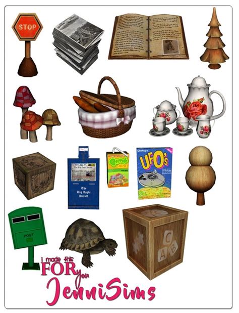 Jenni Sims Clutter Decorative 15 Items • Sims 4 Downloads