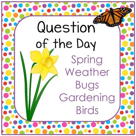 Spring Question Of The Day Set From Lauras Lily Pad Question Of The