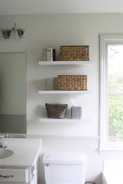 Over the toilet storage ideas can help even the tiniest apartment bathroom to be smartly organized. bryn alexandra: Weekend's Work | Shelves above toilet ...